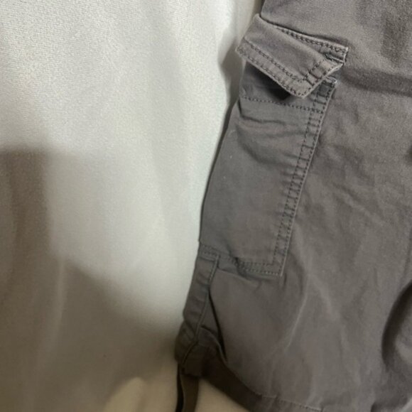 Prana Shorts Womens Size 8 Grey Canvas Outdoor Zip-Up Drawstring Active Casual - Picture 3 of 3